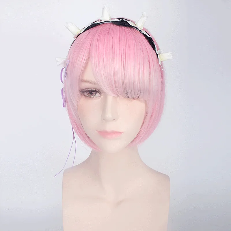 Косплэй парик Re:Zero KARA Hajimeru Isekai жизнь в другой мир Rem Ram костюм головные уборы