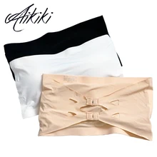 Мягкий Невидимый Топ без бретелек, сексуальный женский топ-труба, женский бюстгальтер-труба, обёрточная бумага, топ, укороченный Бюстгальтер-бандо, нижнее белье для девочек, нижнее белье, черный, белый