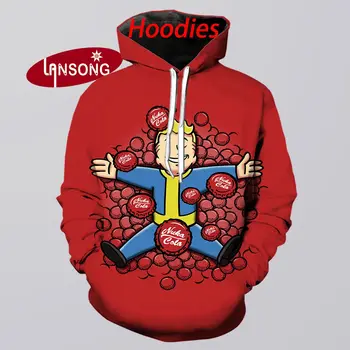 

Hoodie Hip Hop Streetwears 3d Print Fallout Nuka Cola Vault Boy Men Funny Sweashirts/pants Jacket Men Short Home Clothes Men