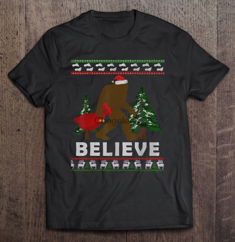 bigfoot christmas t shirt