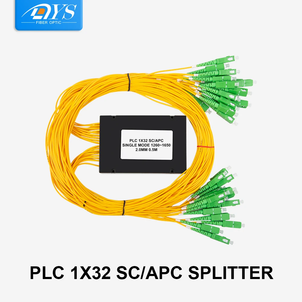 

2pcs 1x32 SC APC SC UPC Type PLC Splitter box PLC ABS Fiber Optical Telecom Splitter Connector box 2.0mm Fiber