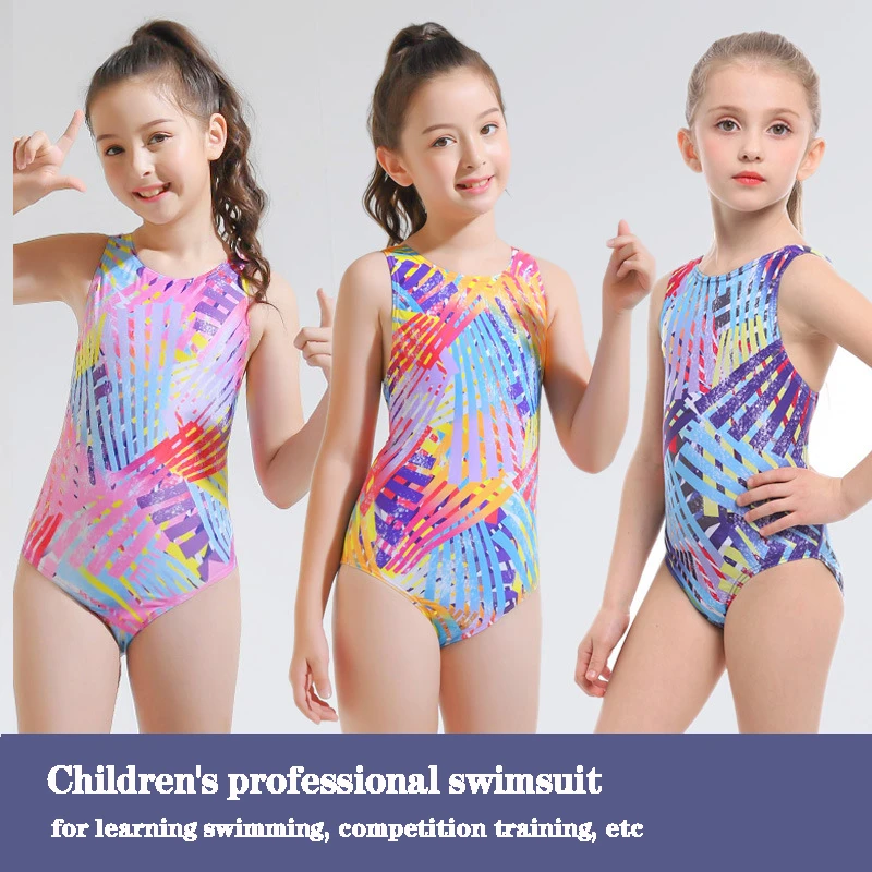 ノースリーブの女の子用ワンピース水着 プロのウォーターウェア トレーニングウェア ビキニセット Aliexpress