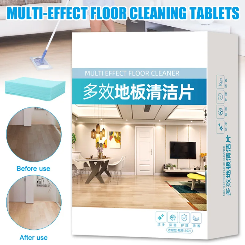 Household Use 30Pcs Cleaner Tablets Floor Tile Dust Stains Remover All-Purpose Cleaners H88F | Дом и сад