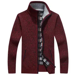 Новые модные мужские свитера осень-зима, теплый кашемировый шерстяной пуловер с косой молнией, Свитера мужские повседневные трикотажные