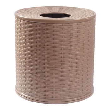 

Tissue Box Paper Storage Bedroom Napkin Holder Bathroom Round Container Dustproof Living Room Desktop Toilet Hotel Home Gift