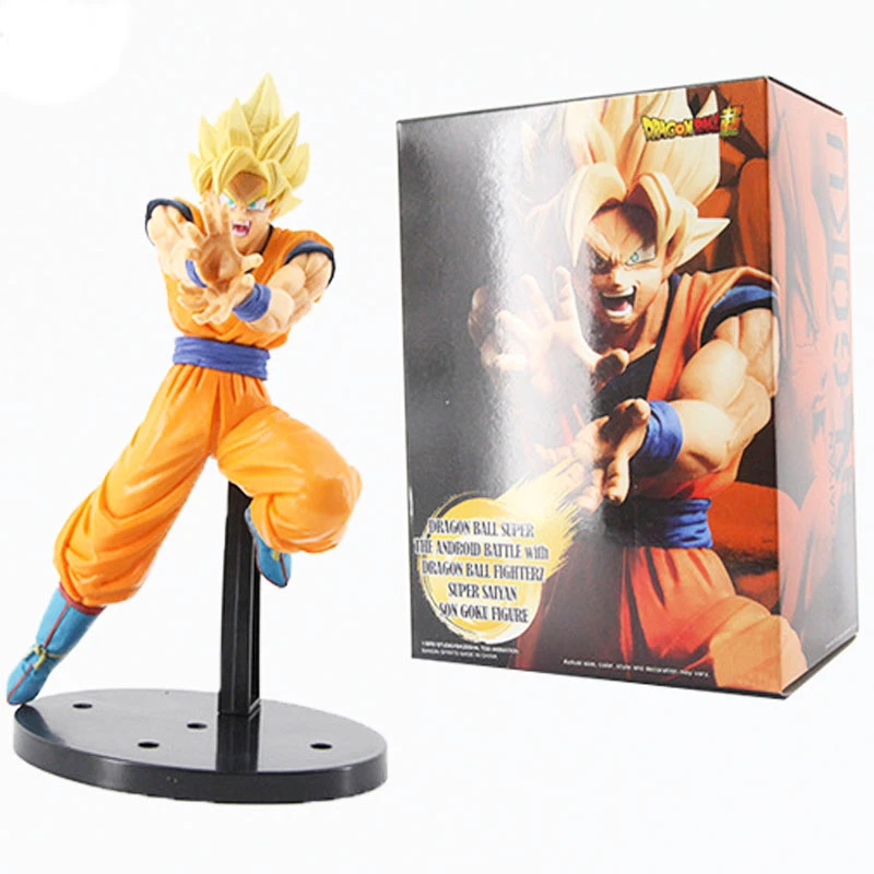 Figura de acción de Dragon Ball Super, modelo de figura de acción de PVC de  combate de Goku, traje amarillo de combate, Anime|Figuras de acción| -  AliExpress