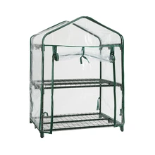 Pvc 2 Tier Pflanzen Home Gewächshaus Garten Abdeckung Pflanzen Blumen Mini Garten Abdeckung Ohne Eisen Rahmen(China)