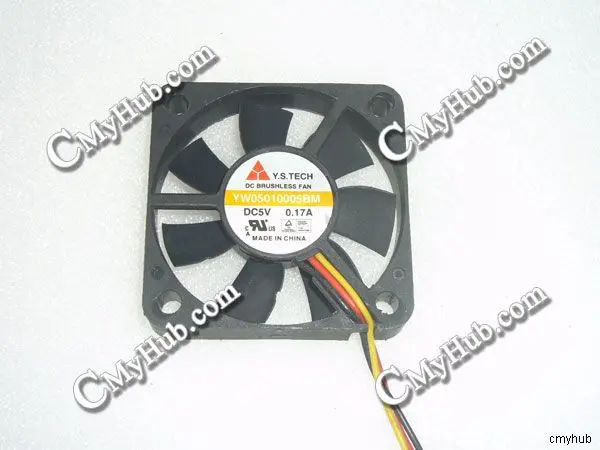 Для Y. S. TECH YW05010005BM DC5V 0.17A 5010 5 см 50 мм 50x50x10 мм 3pin Вентилятор охлаждения