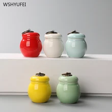 Ретро мини керамический чайник лекарственный портативный Оловянная фольга влагостойкая румяна, помада косметический чай порошок паста коробка для хранения