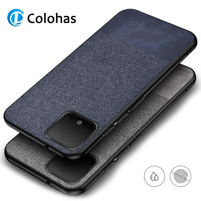 

Cloth Hard PC Case For Google pixel 4 XL Phone Case Soft TPU Bumper Back Cover For Google pixel 3A XL 4 XL 4XL Shockproof Coques