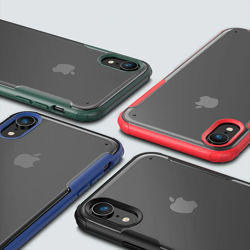 Защитный чехол для iPhone XS MAX XR X 11 PC матовый прозрачный чехол для iPhone 7 6 6S 8 Plus TPU мягкий чехол