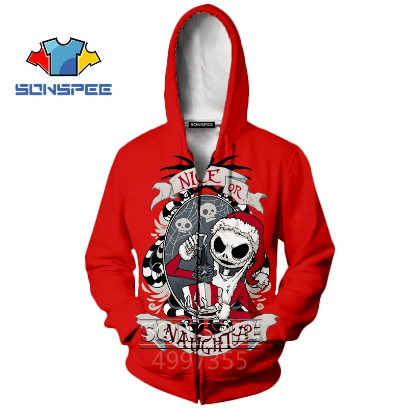 

SONSPEE The Nightmare Before Christmas Harajuku Boys Girls Teens 3D print t shirt/Sweatshirt/hoodies kids Clothes children X195