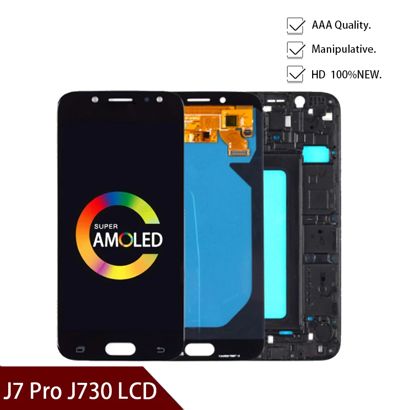 

ЖК-дисплей 5,5 дюйма Super Amoled для Samsung Galaxy J7 Pro 2017 J730 J730F ЖК-дисплей и сенсорный экран дигитайзер в сборе