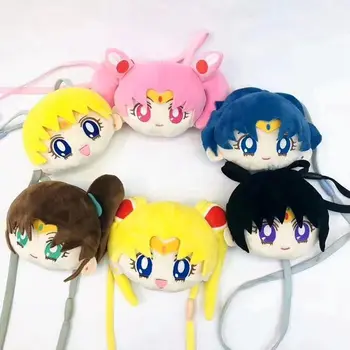 

Sailor Moon Purse Crossbody bag Chibiusa Mizuno Ami Hino Rei Kino Makoto Model Plush Cute Cartoon Shoulder Messenger Bag
