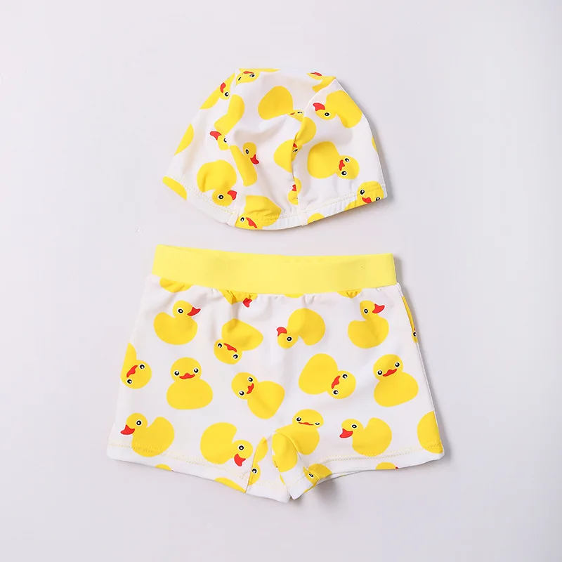 

2018 New Style CHILDREN'S Swimming Trunks Small Yellow Duck Series BOY'S Swimming Trunks Children Swimming Trunks Swimming Cap M