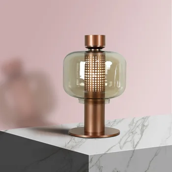 

Post-Modern Simple Home Living Room Bedroom Led Glass Atmosphere Table Light Designer Creative Desk Lamp Art Decorate Luminaires