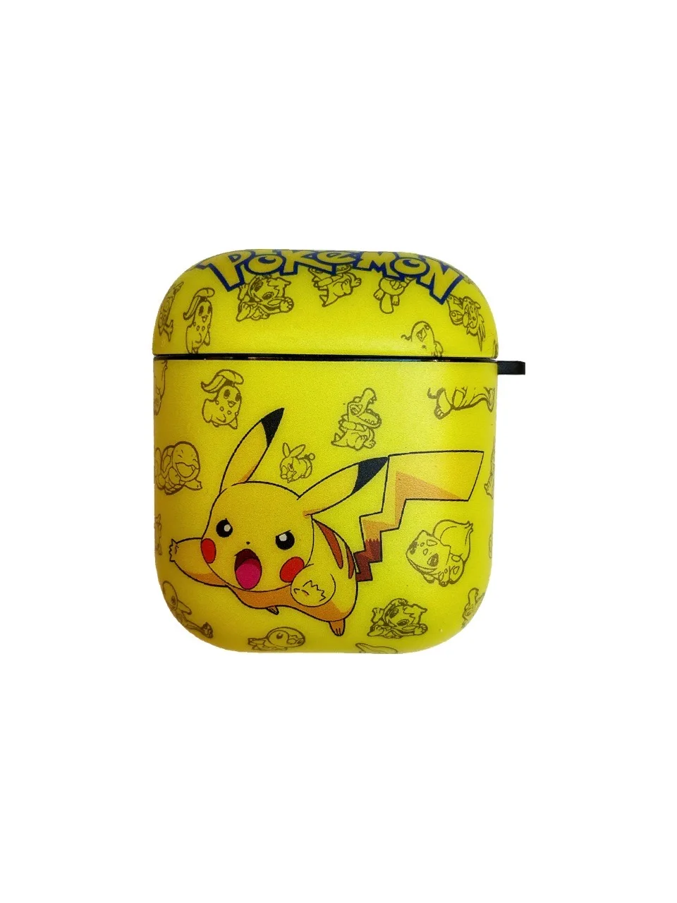 Набор наушников Pokemon Pikachu, желтый, черный, белый, силиконовый, для Apple AirPods 1, беспроводная гарнитура Bluetooth, набор для AirPods 2 - Цвет: Синий