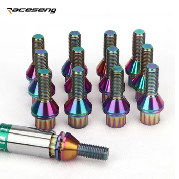 

10/20Piece GR5 titanium alloy forged wheel bolts screw / anti-theft bolt, M12 * 1.5, suitable for BMW M3, 5 series, 6 series, z4