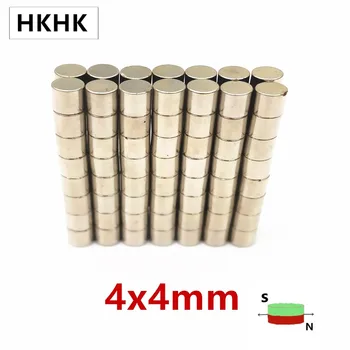 

100-5000p 4mm x 4mm Small Round Neodymium Disc Magnets 4x4 Dia N42 Strong Rare Super Powerful Earth Magnet 4*4 magnetic standard