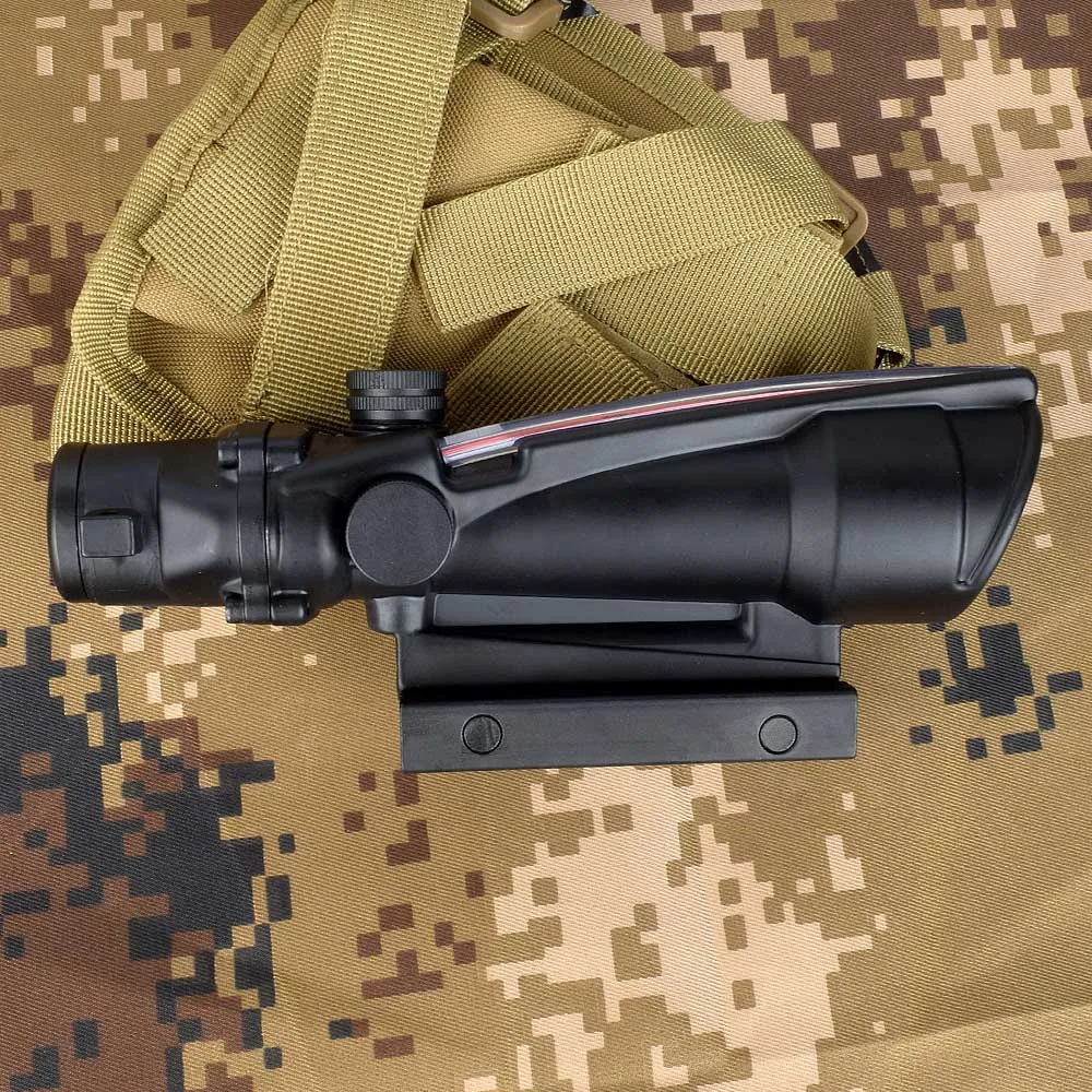 ACOG 5x35 Hunting Riflescope Dual Illuminated Chevron Red Green Cross Fiber Scope Reticles Tactical Rifle Optical Sight