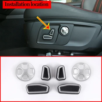 

Car-Styling Seats Waist Adjustment Button Switch Cover Trim 3D Stickers For Maserati Ghibli Levante Quattroporte Car Accessories