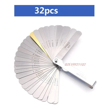 

32 pieces rangefinder feeler valve teaching feeler 0.04-0.88 mm gap size .0015-.035 copper sheet