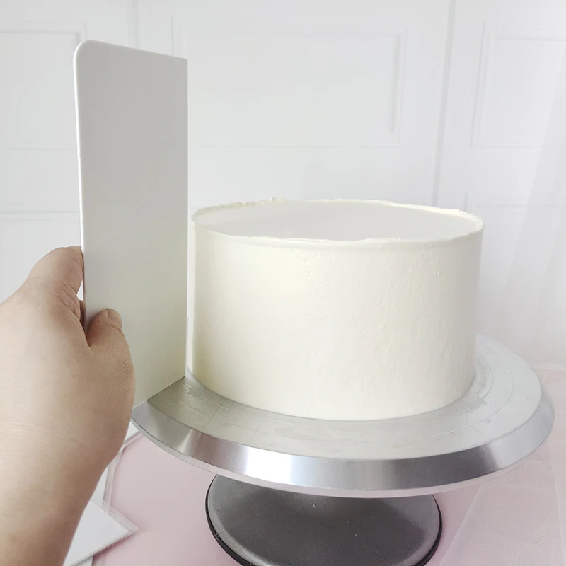 Raschietto per torte in metallo, 2 raschietto per torte in acciaio inox, grande raschietto per torte da 20 cm per decorare torte, strumenti per decorare torte, torte più morbide per crema al
