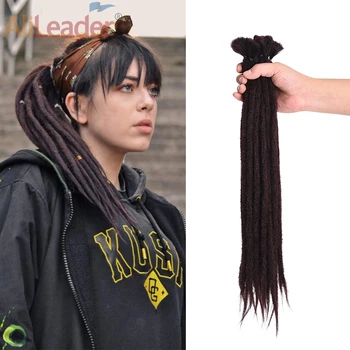 

Alileader HandMade Dreadlocks Hair Extension Braids High Temperature Fiber Synthetic Crochet Hair Black Blonde Brown Mix Color