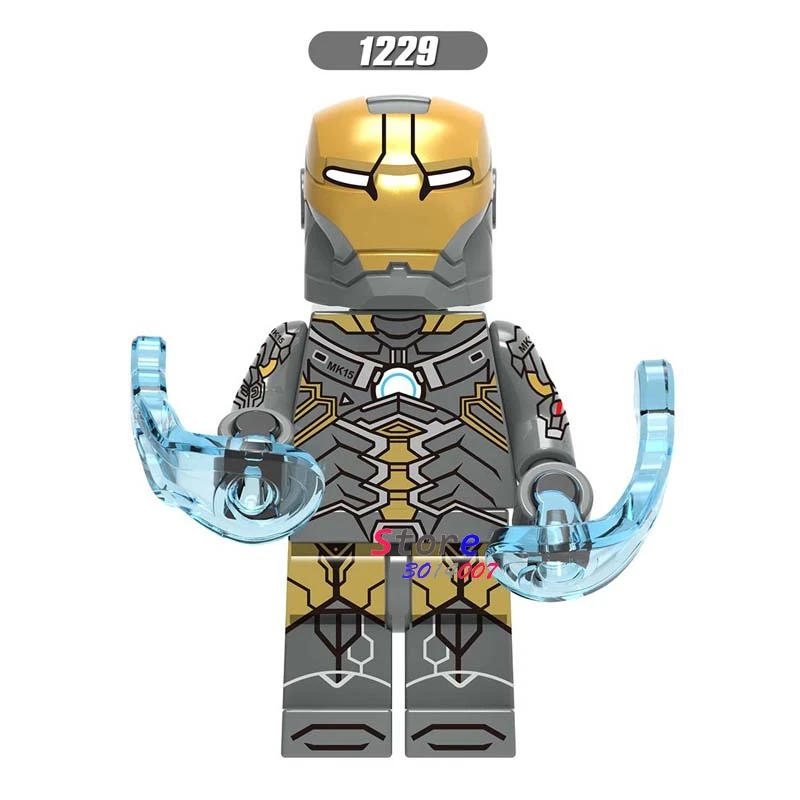 50 шт. Мстители Endgame Железный человек IronMan MK85 MK50 MK30 Mk16 Mk18 Mark 21 Mark 28 военная машина перец строительный блок для детей - Цвет: XH1229