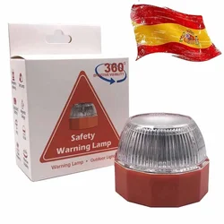 Lumière d'urgence pour voiture, feu rotatif, feu d'avertissement de sécurité, approuvé par la Dgt V16 
