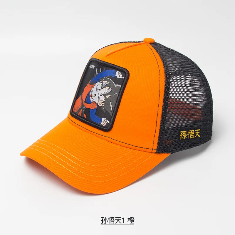 Популярный бренд Goku супер 12 стилей Dragon Ball Snapback хлопковая бейсбольная кепка для мужчин и женщин хип-хоп папа сетчатая шапка бейсболка дропшиппинг - Цвет: Черный