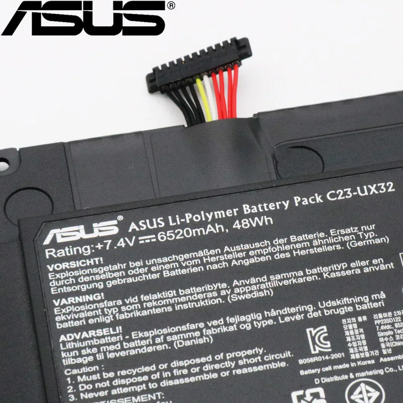 ASUS новый оригинальный ноутбук с аккумулятором 6520 мАч для ноутбука Zenbook UX32 UX3A UX32VD