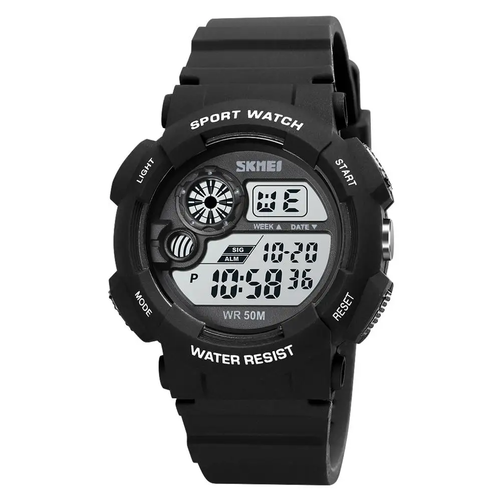 SKMEI Military Electronic Watches Men 50Bar Waterproof Luminous Chronograph Wristwatch Outdoor Digital Watch For Men 