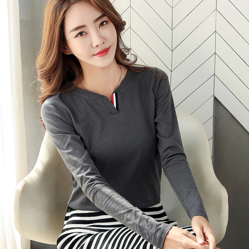 Shintimes Camiseta Mujer, винтажная женская футболка с длинным рукавом, женская одежда, Корейская одежда, футболка, женская футболка