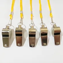 Настраиваемый Логотип рефери металлический галстук kou shao Спорт на открытом воздухе выживания свисток суб-с шнурком OPP сумка