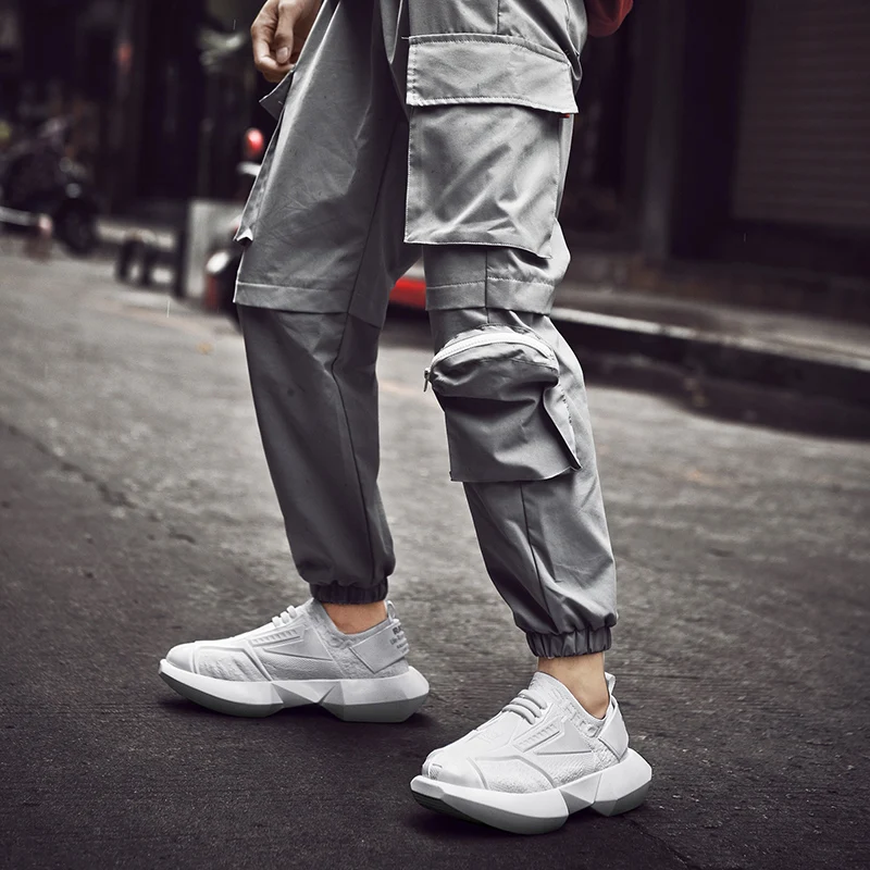 Новинка, мужские кроссовки, дышащие, Flyknit+ спортивная обувь на полиуретановой подошве, удобные, модные, стильные кроссовки, резиновая подошва, Трансформеры, Уличная обувь