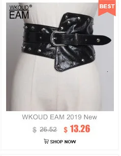 WKOUD EAM, модный широкий пояс для женщин, твердые металлические кольца, кольцевые, в стиле панк, повседневные женские, Tide Cinturon Mujer ZK026