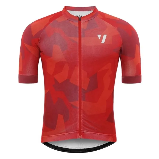Камуфляжная велосипедная Джерси дышащая одежда для горного велосипеда быстросохнущая гоночная MTB велосипедная одежда Униформа велосипедная одежда - Цвет: Красный