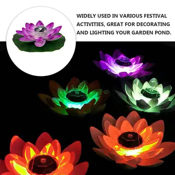 

Water Floating Lotus Light Colorful Lotus Light Beautiful Water Floating Lotus Light For Courtyard Pool Lotus Lights Solar