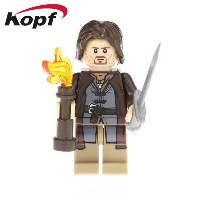 20 шт. Властелин колец Saruman Sam Frodo Aragon серый Gandalf строительные блоки фигурки Обучающие Подарочные игрушки Модель Дети PG555