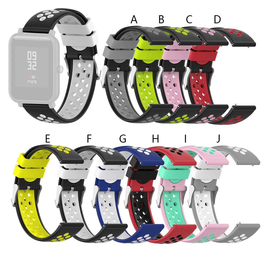 Ouhaobin ремешок для часов для Huami Amazfit Bip Молодежный сменный силиконовый ремешок 20 мм умный браслет аксессуары
