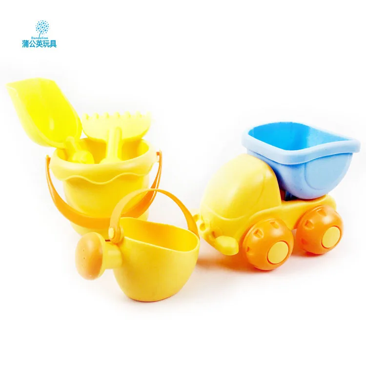 Cassia Seed Beach Toys Soft Plastic Soft Silcone Bathroom Children Cute Dredging Tool Car Bucket Spatula