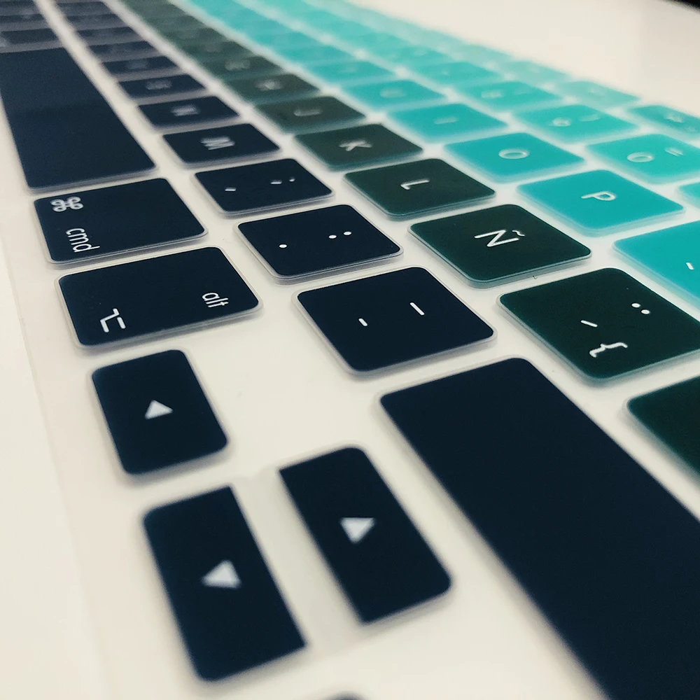 Испанский цветной чехол для клавиатуры ноутбука протектор для Macbook Pro13 A2159 Сенсорная панель A1706/A1466 A1707/A1990/A1398/A1534/A1932 EU-Key