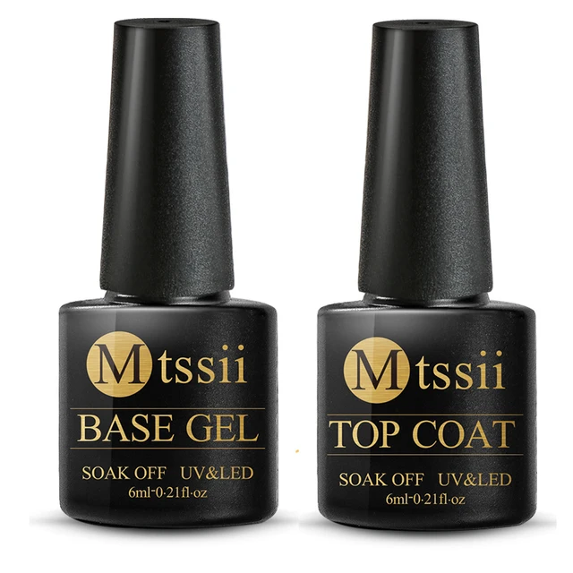 Mtssii 10Pcs/set Color Gel Nail Polish Set 100 Colors Semi Permanent UV Led Gel Varnish Soak Off Nail Lacquers Base Top Coat S04060S04061