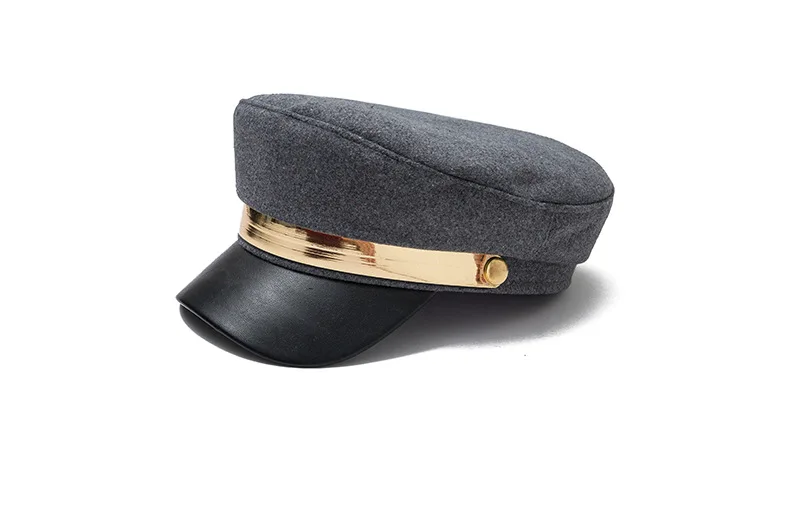 Модный шерстяной берет, шапка в стиле милитари, модные шапки для женщин, плоские шляпы, армейский слюнявчик, военная Кепка, восьмиугольная кепка