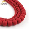 Natural Matte Stone Beads Red Rubber Hematite Round Loose Spacer Beads For Jewelry Making DIY Bracelet Accessories 15'' 4 6 8mm ► Photo 3/6