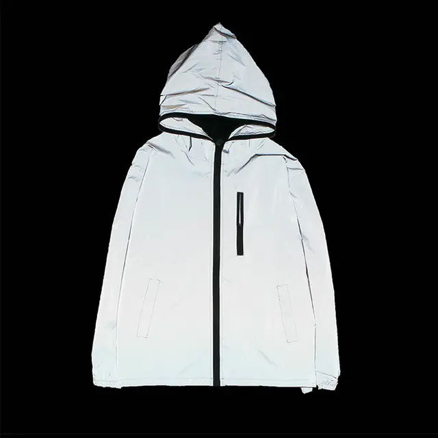White Reflective Hooded Jacket 9