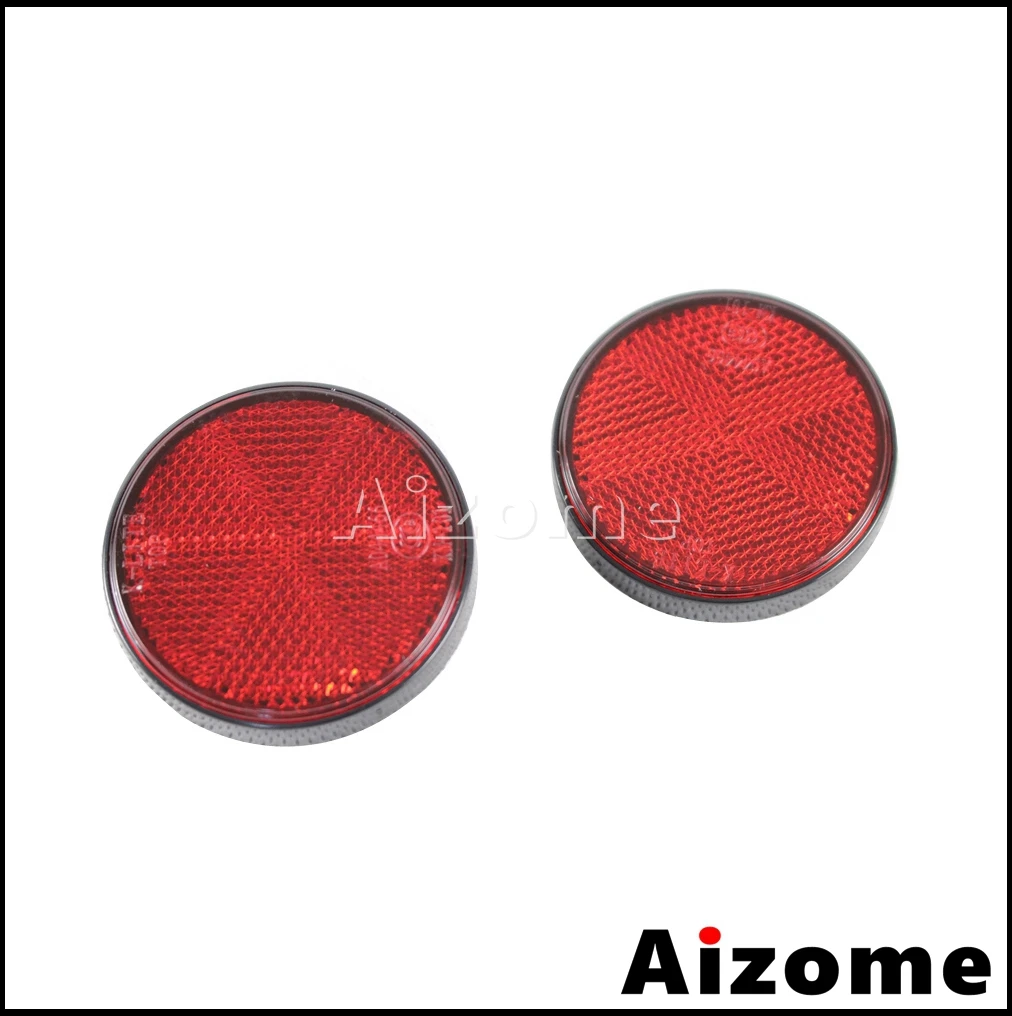 2x круглые красные отражатели для мотоциклов грузовиков квадроциклов