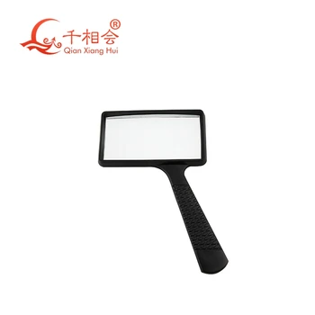 

Jumbo Rectangular Handheld Magnifying Glass (3X Magnification) – Scratch Resistant GLASS Lens - Large Horizontal Viewing Area