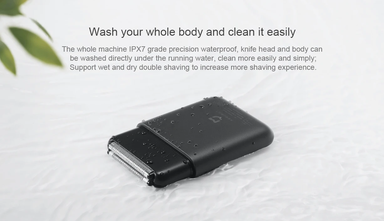 Xiaomi Mijia электрическая бритва 2 лезвия бритва USB перезаряжаемая умная мини моющаяся бритва триммер для бороды мужские дорожные